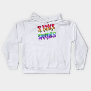 I Like Dudes (pride design) Kids Hoodie